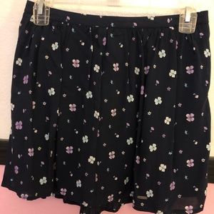 Floral navy skirt
